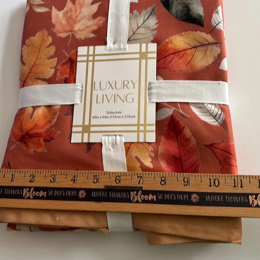 Mireille Designs Fall Leaves Tablecloth Luxury Living Autumn Leaf Tablecloth